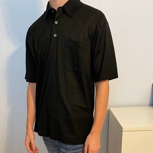 Ermenegildo Zegna Black Short Sleeved Polo Shirt
